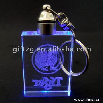 Flashing Crystal Key Chain