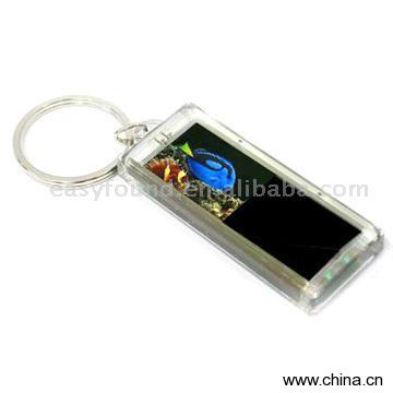 Solar Powered LCD Flashing Key Chain