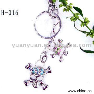 Human Skull Key Chain