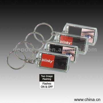 Solar LCD Flashing Key Chain