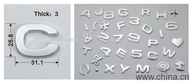 3D Chrome Letters