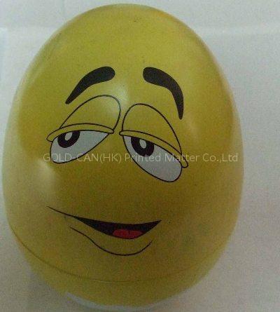 EGG-SHAPED TIN BOX