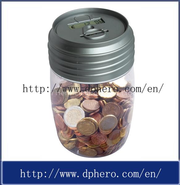 Transparent Digital Coin Counting Money Jar (HR-313)