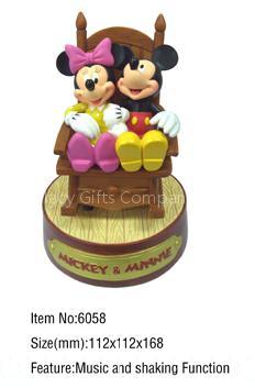 Disney Mickey&Minnie Mouse Resin Music Box