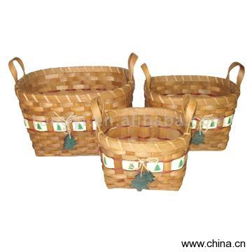 Oval Christmas Holiday Basket