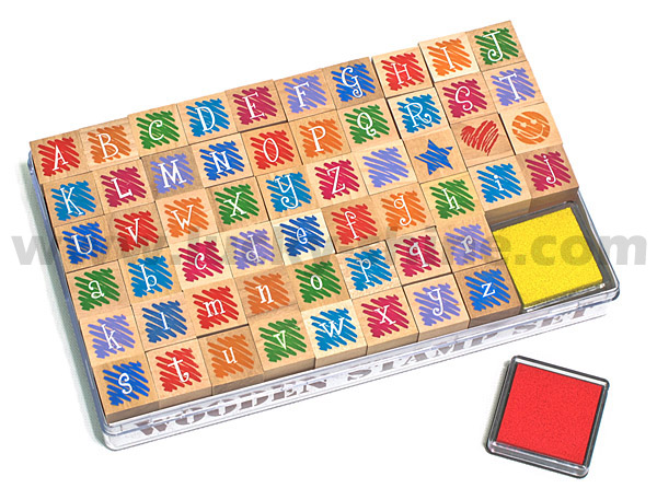 jumbo wooden stamp set