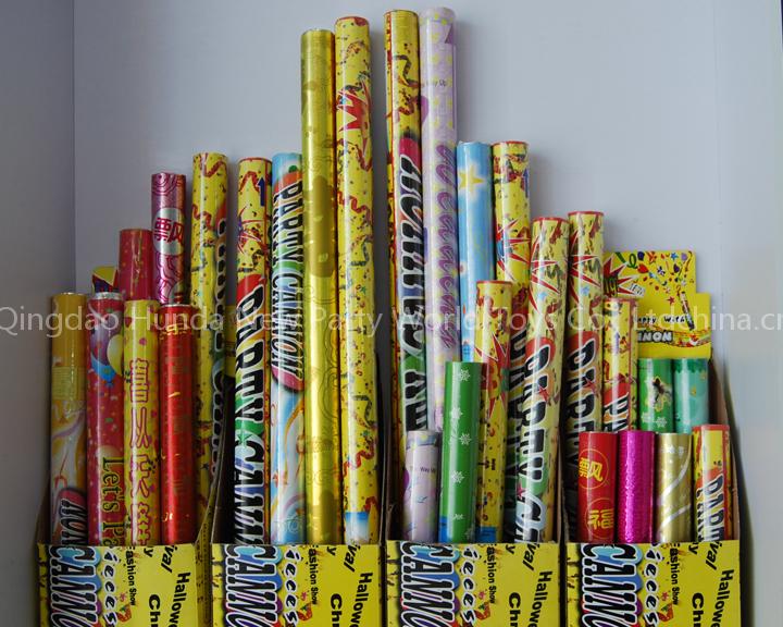 party favors---Happy popper, party cannon