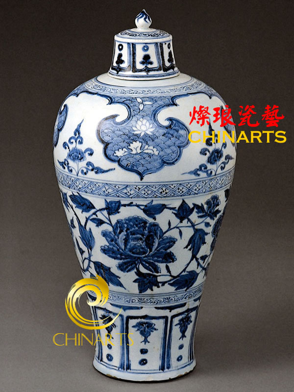 YD-B002, Antique blue and white porcelain vase, Jingdezhen porcelain vase, Chinese ceramic vase, Mixed order, 5 Pieces/Lot