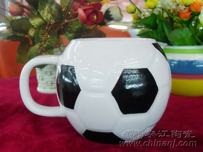 football ceramic mug