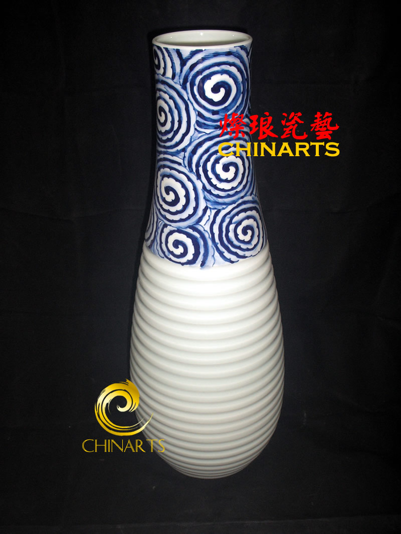 XD-QH-XY-C005, Modern artistic porcelain vase, Blue and white ceramic vase, Jingdezhen decorative vase, Mixed order, 10 Pieces/Lot