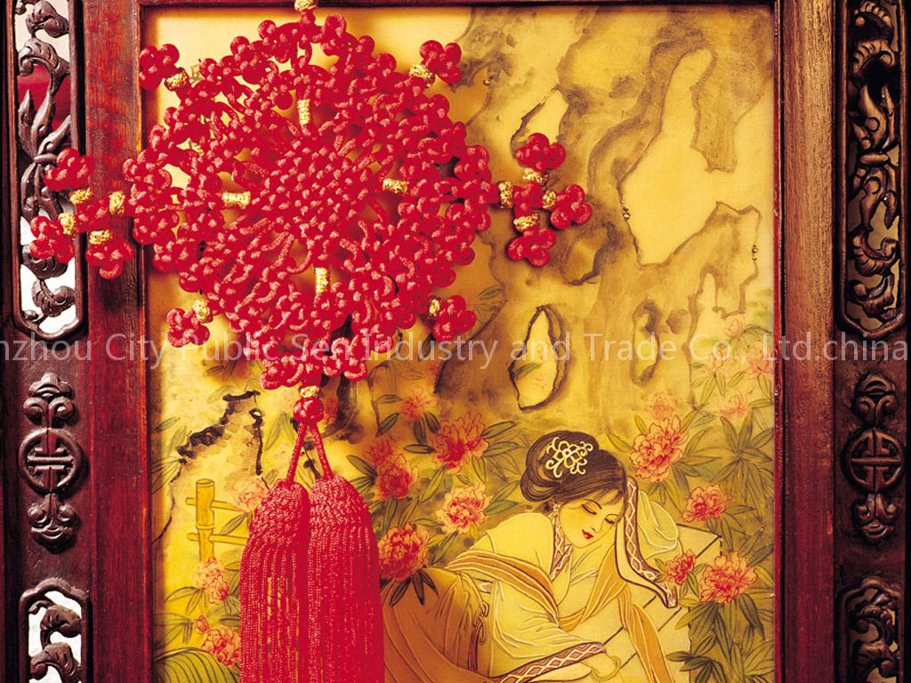 Various hand-woven Chinese knot