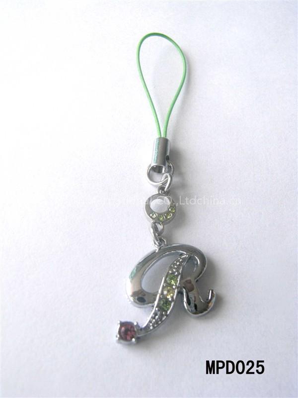 alphabet mobile phone charm