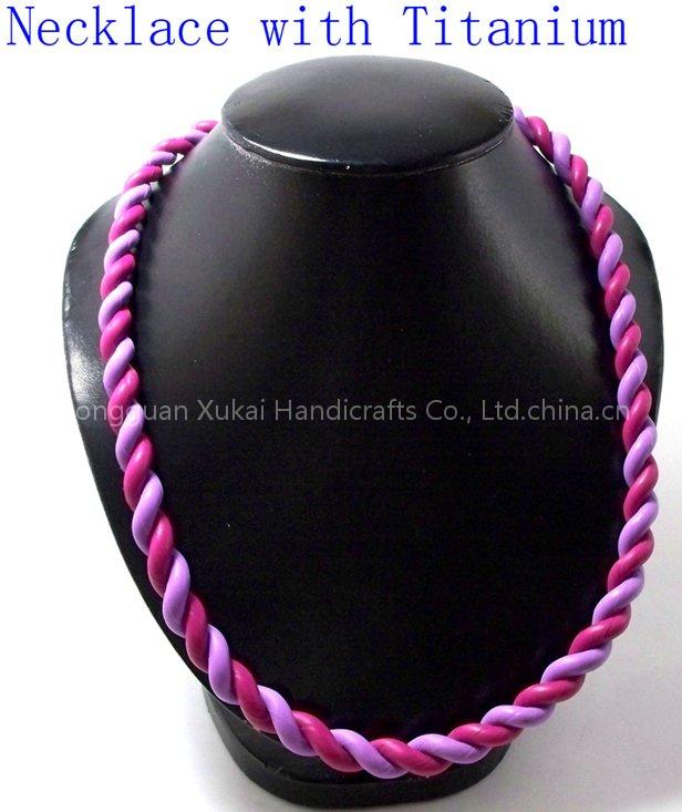 Titanium powder necklace