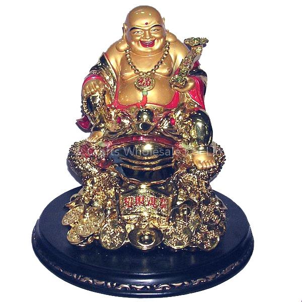 Feng Shui Products--Laughing Buddha on Money Frog