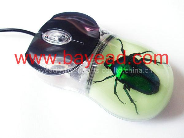 real insect amber optical mouse,so cool gift