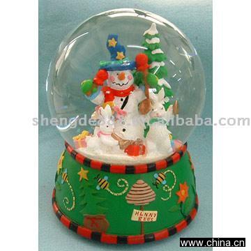 100mm Musical Xmas Snow Globe