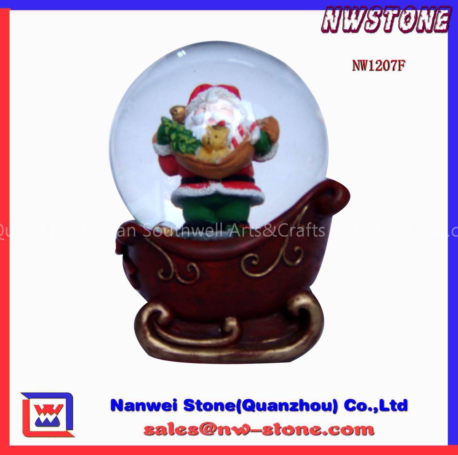 christmas snow globe,water globe,polyresin water globe
