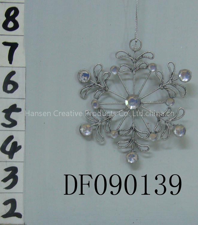 Wire Snowflake Hanging Ornament