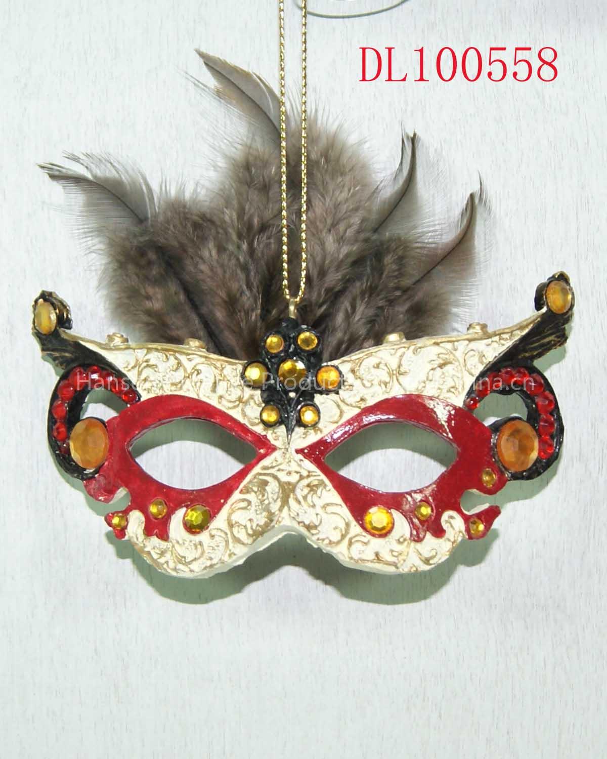 Poly Resin Mask Hanging Ornament (HD0062)