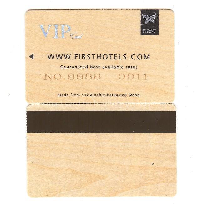 wood business card