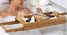 Bamboo bathtub caddy