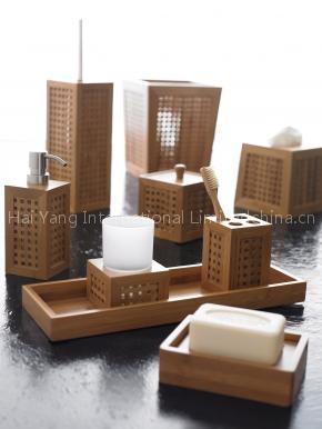 Bamboo bath accessories