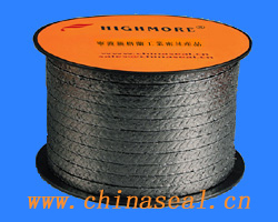 Reinforced flexible graphite fibre packing