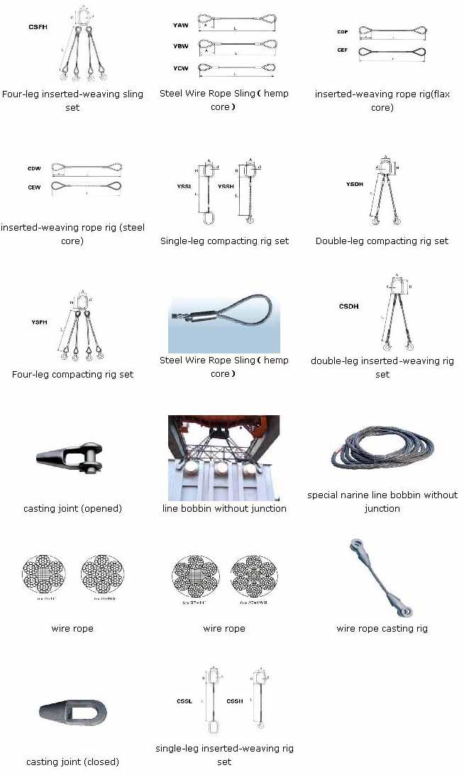 Wire rope rigging