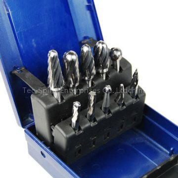 10pc Aluma Cut Burr Set in Plastic Box