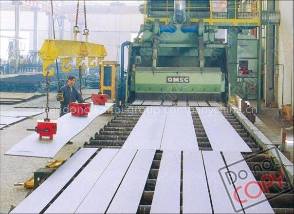 Q69 series steel profiles shot blasting machine