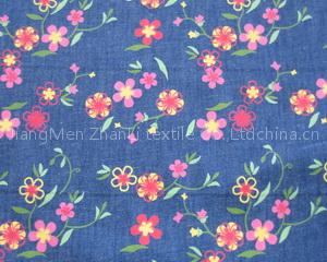 printed denim fabric