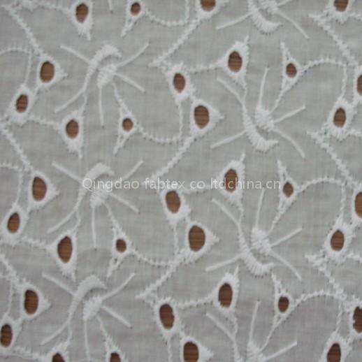 embriodered eyelot fabric