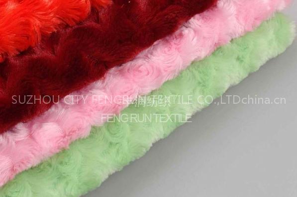 embossedpv plush knitted fabric