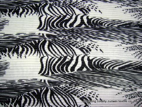 Crepe/Crinkle/Pleate/Plisse print fabric