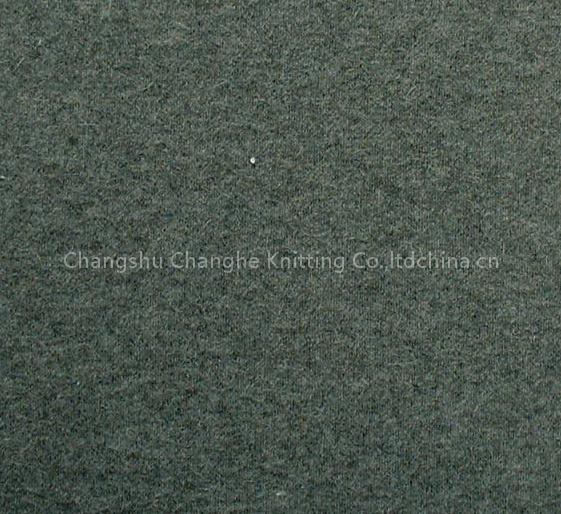 Angora/wool double-faced fabric
