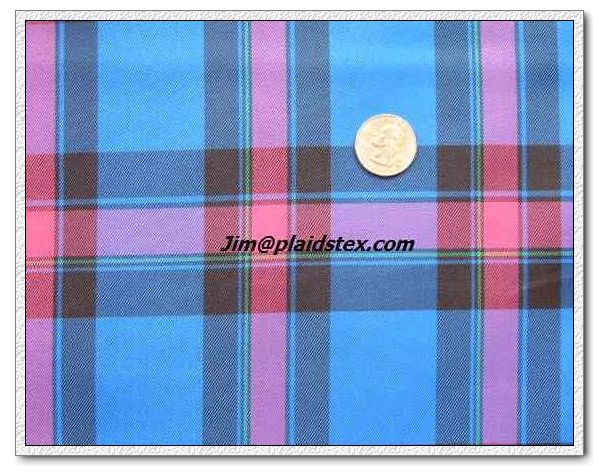 polyester yarn dyed plaid fabric 58/60