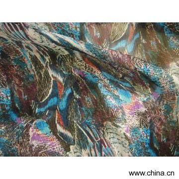 Printed Two-Tone Chiffon Crepe