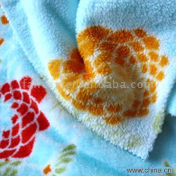 Flower Printed Coral Fleece