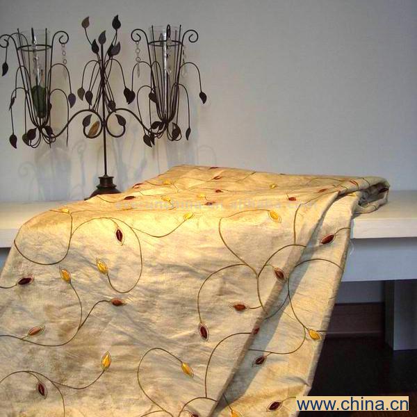 Imitation Silk Velvet Embroidered Fabric