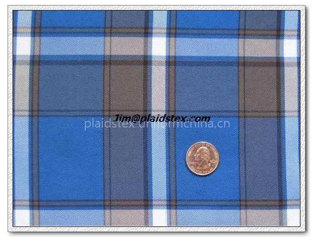 polyester cotton plaid fabric 57/58
