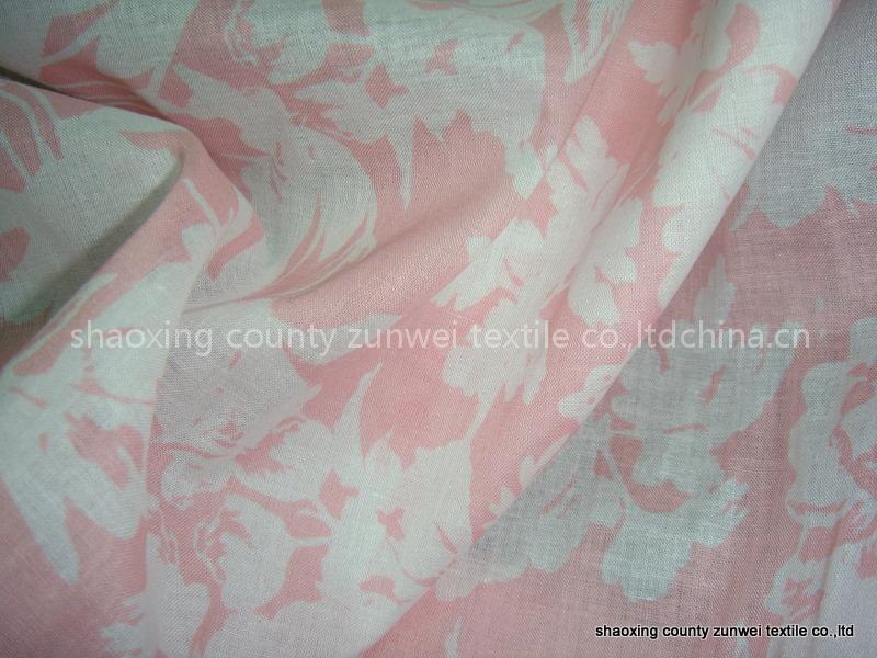 100% cotton voile printed fabric