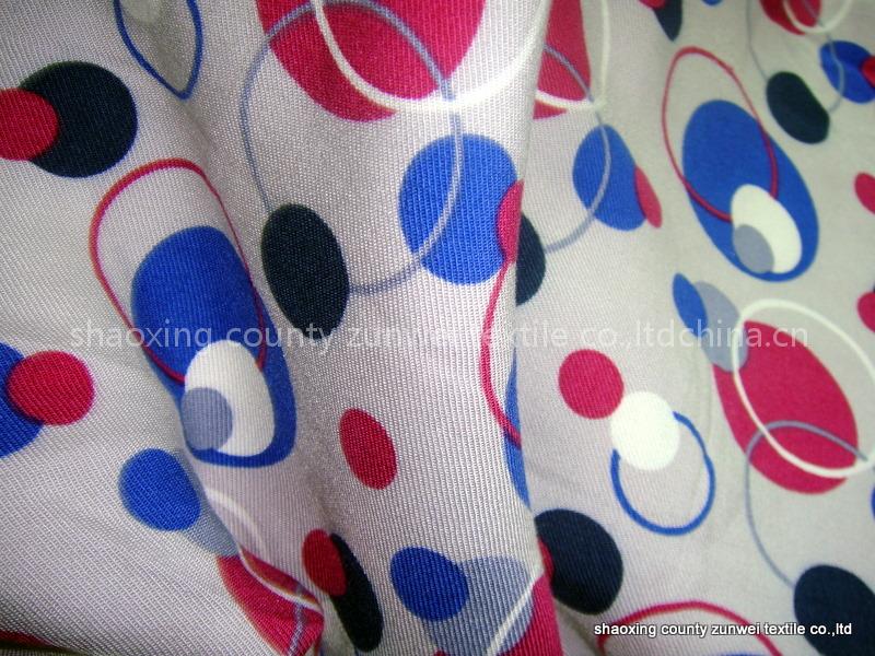 rayon twill fabric with printed