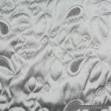 Spangle Chenille Embroidered Satin