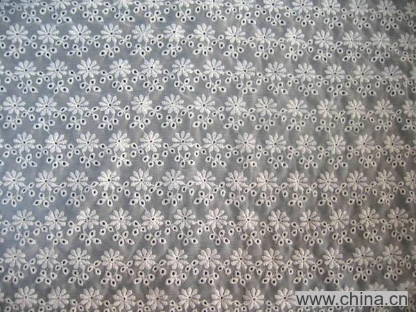 Silk Fabric with Embroidery