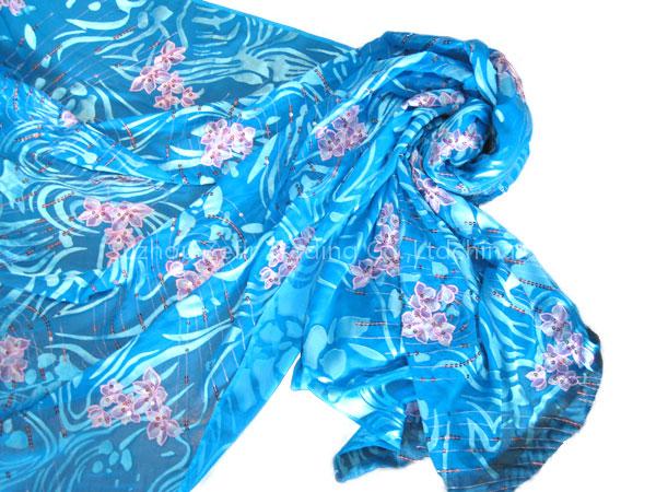 burn-out silk fabric