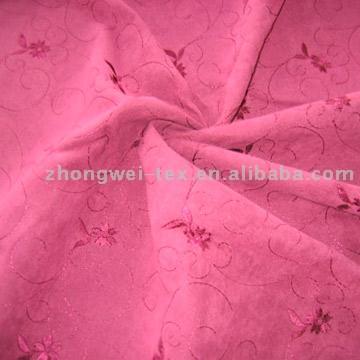 100% Polyester Embroidered Suede Fabric