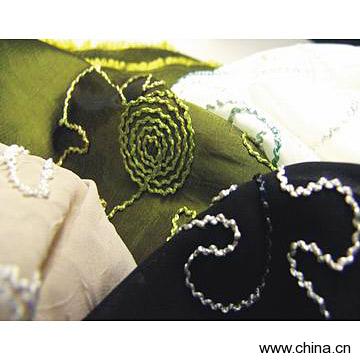 Rope Embroidery on Taffeta