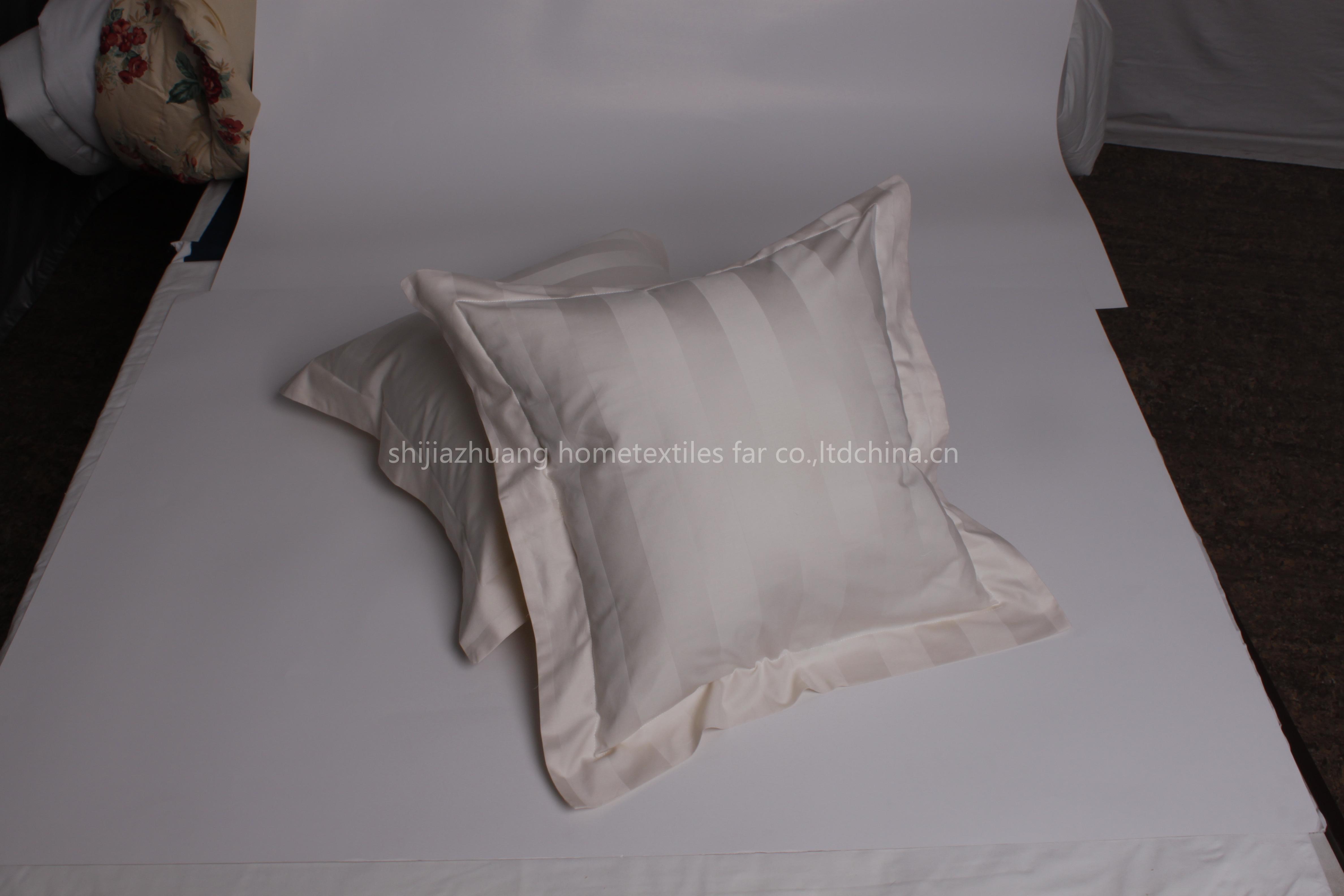 300T stripe hotel shams