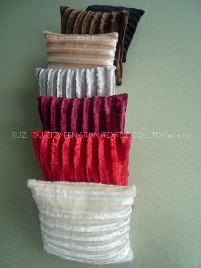 polyester plush shiny cushion