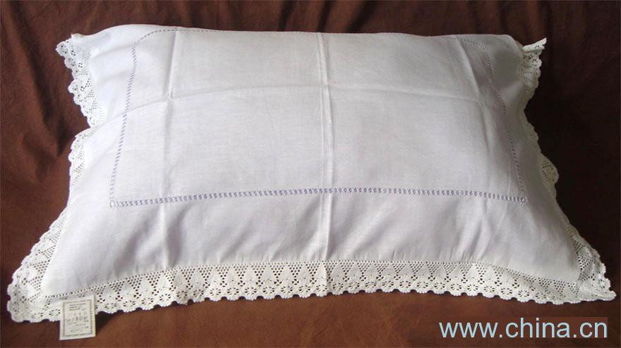 Sham/Oxford Pillowcase (with Hand Made Hemstitch, Cutwork, Drawnwork, Artex)
